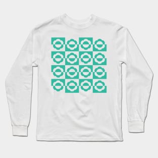 Mayapple Checkerboard Teal Long Sleeve T-Shirt